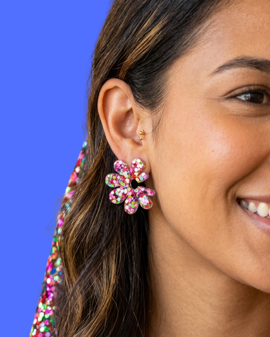 Boucles d'oreilles pailletées