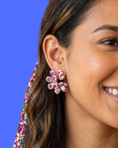 Boucles d'oreilles pailletées