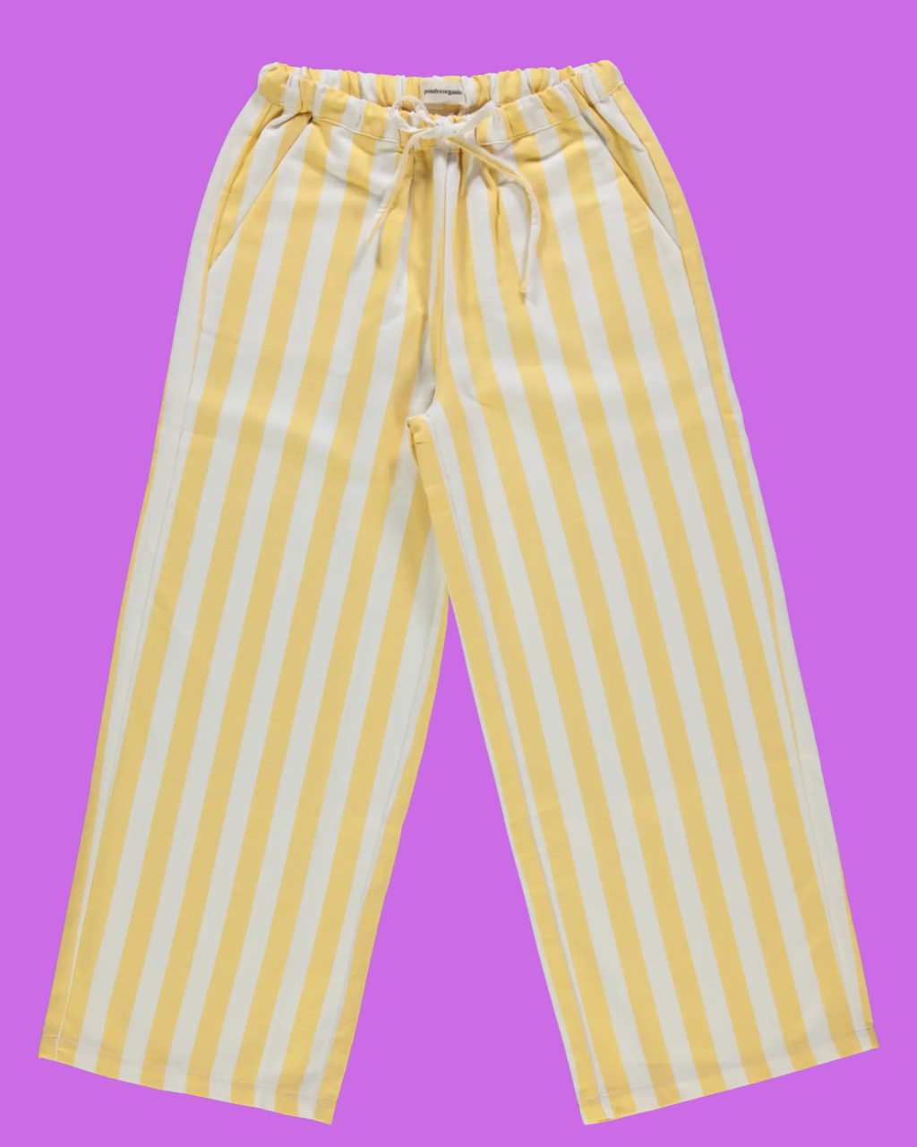 Pantalon en denim rayé jaune et blanc