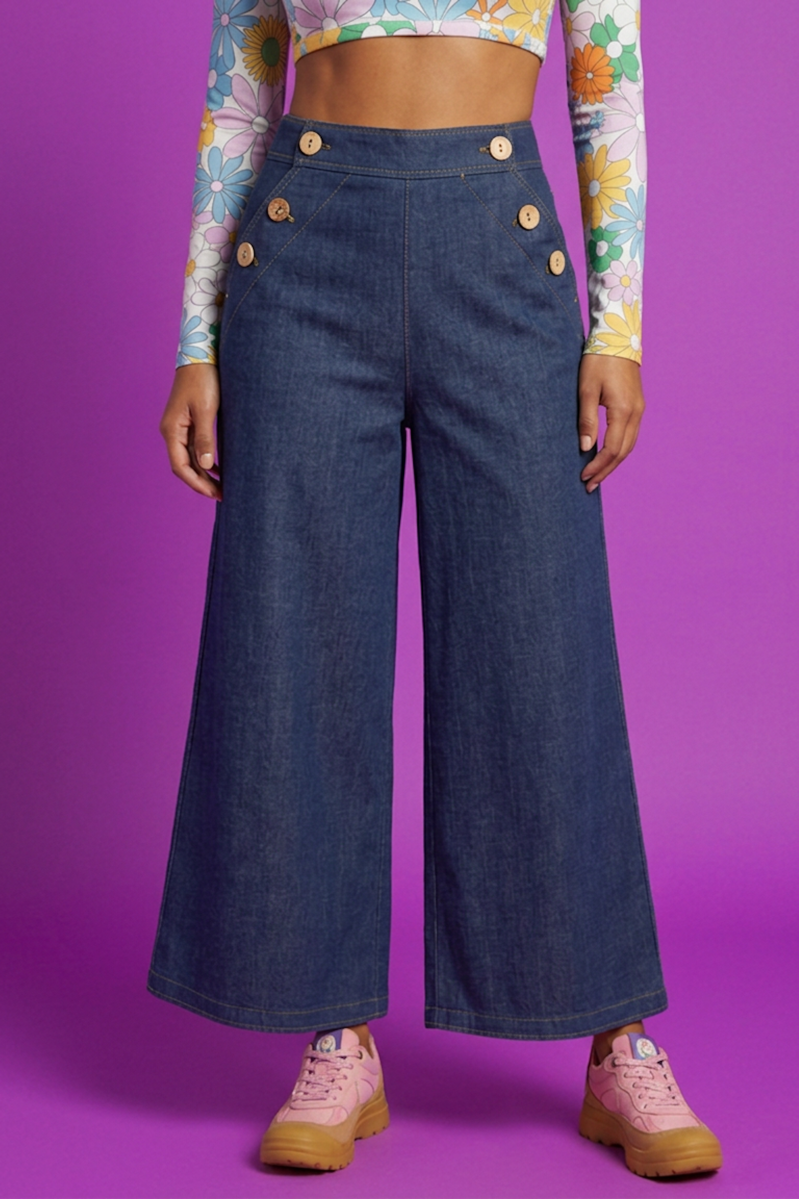Jupe-culotte en denim - Atelier Tiket
